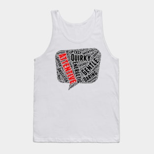 Positive Words, Positive Vibes, Quotes Tank Top